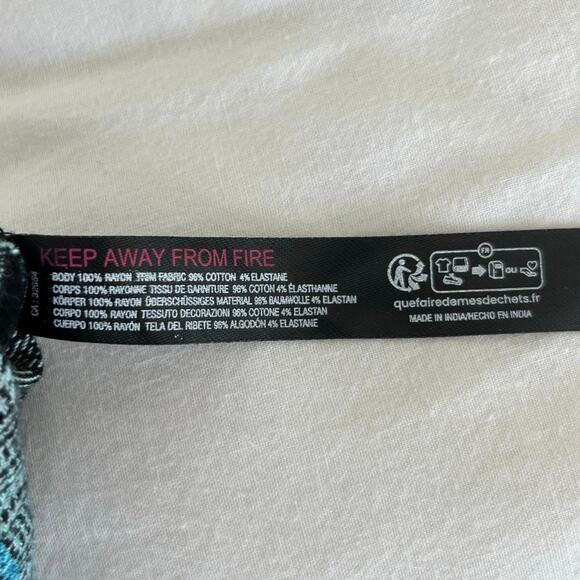 Free People Intimately Fallin For Flannel Blue Black Plaid Jumpsuit Medium - Picture 12 of 12